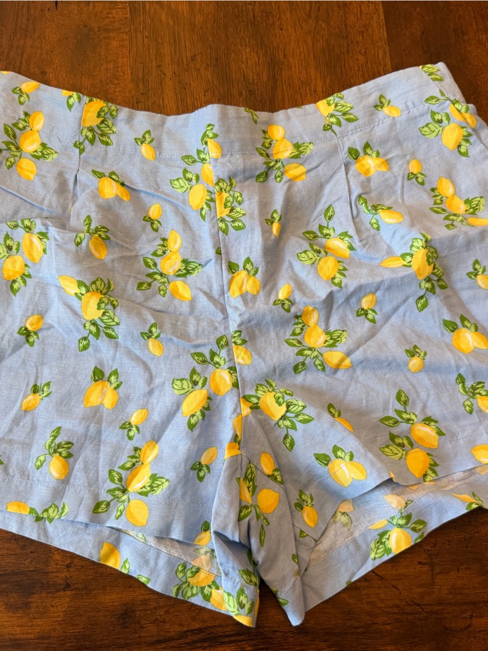 LOFT Light Blue Lemon High-Rise Shorts XL - Picture 6 of 6
